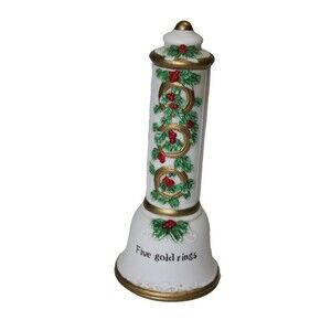 Breckenridge Holiday Twelve Days of Christmas Five Gold Rings Bell No. 5 Vintage